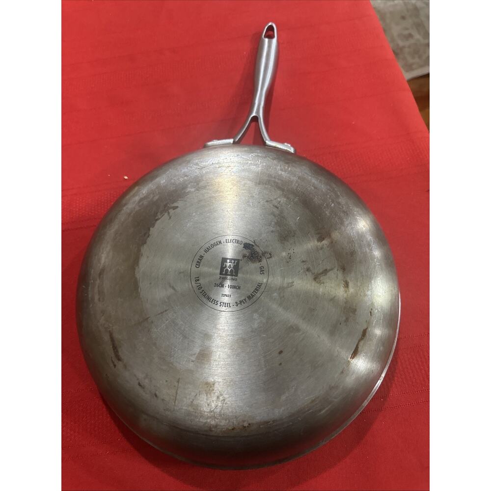 J. A. Henckel International 10.75” Dia. 18/10 3-ply Stainless Steel Sauté Pan